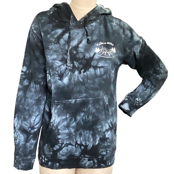 RSQ "Take A Hike" Graphic Tie Dye Hoodie Sz L #114J - Picture 1 of 8